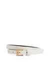 Reiss Off White Holly Thin Leather Belt