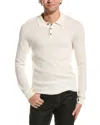Reiss Holms Wool Polo Shirt In White