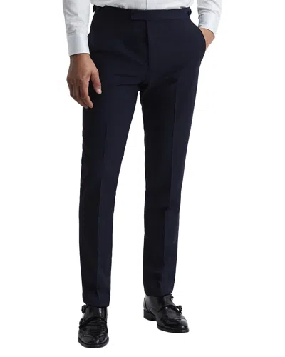Reiss Navy Slim-fit Wool-blend Suit Trousers