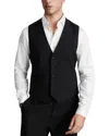 Reiss Hope Travel Plain Weave Wool-blend Vest In Multi