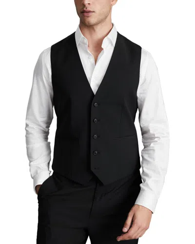 Reiss Hope Travel Plain Weave Wool-blend Vest In Multi