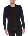 Reiss Chocolate Brown Single-breasted Wool Blend Blazer Slim Fit In Blue