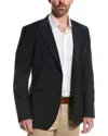 Reiss Chocolate Brown Single-breasted Wool Blend Blazer Slim Fit In Blue