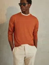 Reiss Hot Orange Merino Wool Crew Neck Jumper