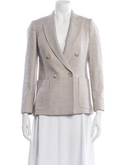 Pre-owned Reiss Houndstooth Print Blazer In Multi