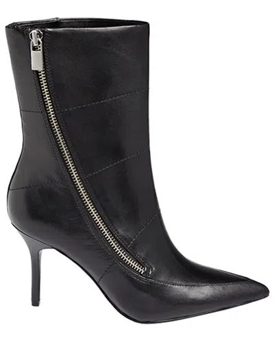 Reiss Hoxton Leather Mid Boot In Black