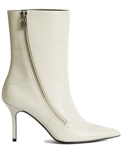Reiss Hoxton Leather Mid Boot In White