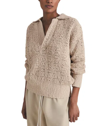 Reiss Hunter Polo Neck Textured Sweater In Multi