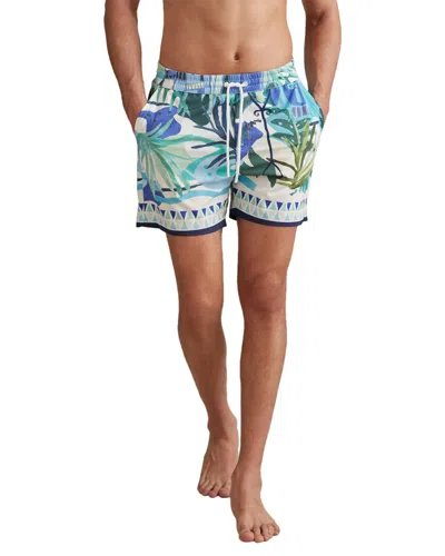 Reiss Huwai Drawstring Landscape Short In Multi