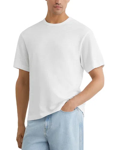 Reiss Huxley Relaxed Slub Crewneck Tee In White