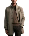 Reiss Hybrid Overcoat With Removable Interior In Brown