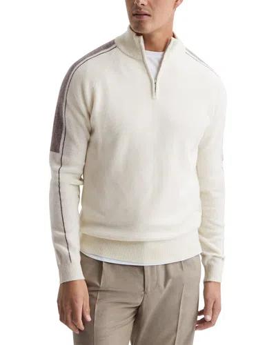Reiss Hyde Wool 1/2-zip Sweater In White