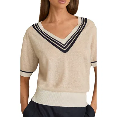 Reiss Ida V-neck Sweater In Neutral