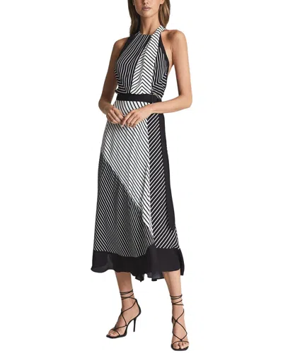 Reiss Ila Mono-stripe Halter Occasion Dress In Multi