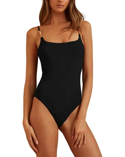 Reiss Imogen Chain Detail Underwired Swimsuit In Black