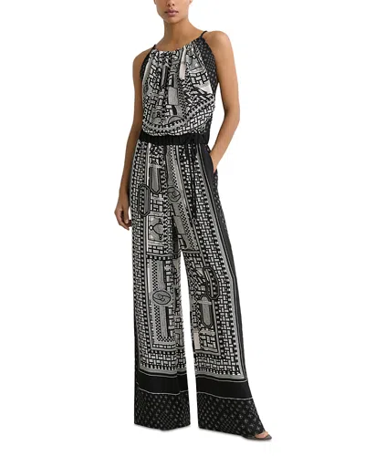 Reiss Inara Scarf Print Jumpsuit In Multi