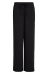 Reiss Inaya Drawstring Straight Leg Pants In Black