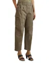 Reiss Indie Stretch Twill Ankle Cargo Pants In Khaki