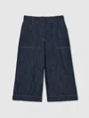 Reiss Indigo 13-14 Yrs Cotton-linen Wide Leg Trousers