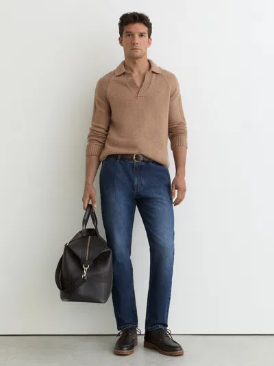 Reiss Indigo Blue Wash Straight-leg Jeans In Multi
