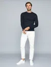 Reiss Indigo Mouline Merino Wool Jumper In Blue