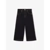 Reiss Myrtle Wide-leg Cropped Denim Jeans 9-13 Years Indigo
