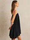 Reiss Womens Flo Strapless Lyocell Mini Dress Indigo