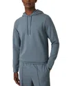 Reiss Airforce Blue Interlock Jersey Drawstring Hoodie In Airforce Blue