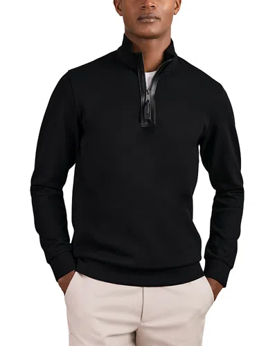REISS INTERLOCK QUARTER ZIP SWEATER