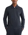 Reiss Interlock Zip Through Sweatshirt In Black