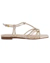 Reiss Iris Knot Flat Sandal In Silver