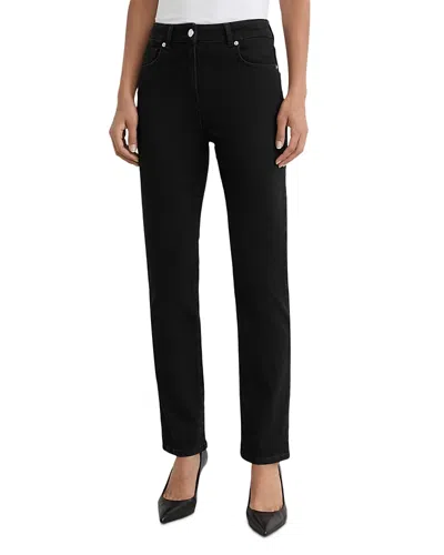 Reiss Isabel Mid Rise Slim Leg Jeans In Black In Multi