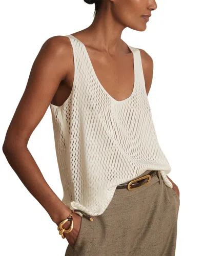 Reiss Isabelle Laser Cut Top In White
