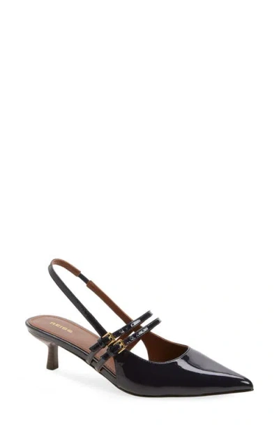 Reiss Isla Pointed Toe Slingback Sandal In Black