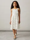 Reiss Ivory Melody 4-9 Yrs Guipure-lace Midi Dress In White