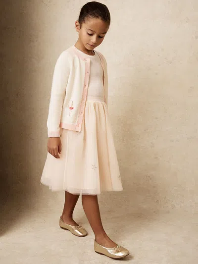 Reiss Kids' Ivory Cardigan In White