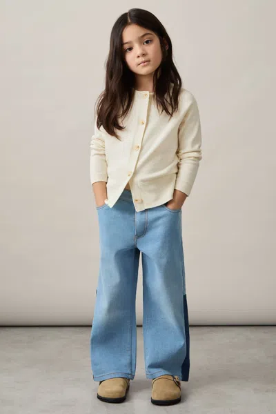 Reiss Ivory Ottie 4-9 Yrs Cotton Crew-neck Cardigan