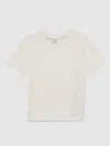 Reiss Womens Ivory Valerie V-neck Cotton And Wool-blend Knitted Top In Neutral