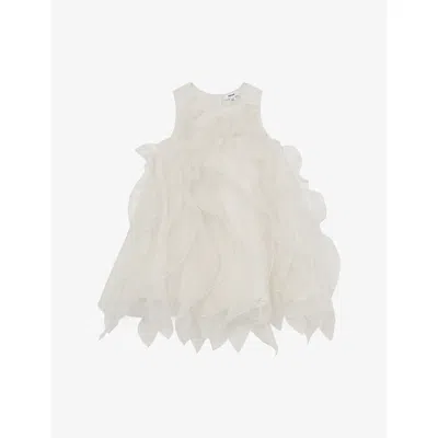 REISS ELLENORA RUFFLED ORGANZA DRESS 3-9
