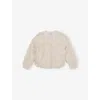 Reiss Ivory Feather-effect Woven Top 9-13 In Neutral