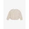 Reiss Ivory Feather-effect Woven Top 9-13 In White