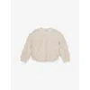 Reiss Ivory Feather-effect Woven Top 9-13 In Multi