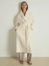 Reiss Ivory Fleece Dressing Gown In White