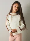 Reiss Ivory Geo 4-9 Yrs Wool-blend Contrast Jumper