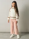 Reiss Ivory Geo 9-13 Yrs Wool-blend Contrast Jumper