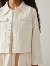 Reiss Ivory Joss 9-13 Yrs Button-through Cropped Shirt Jacket