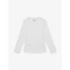 Reiss Kids' Ivory Kenny Ruched Long-sleeve Stretch-cotton T-shirt 4-9 In White