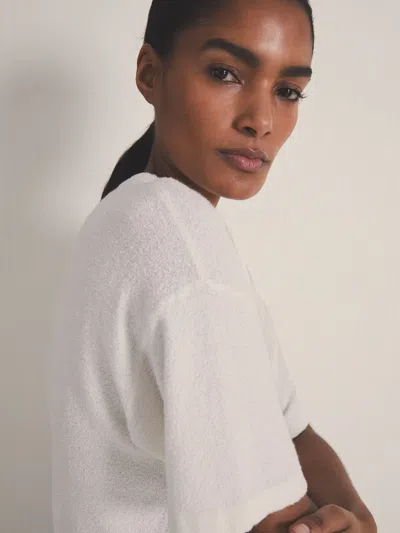 Reiss Ivory | Les 100 Ciels Bouclé T-shirt In White