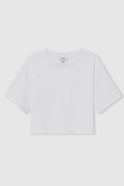 Reiss Ivory 13-14 Yrs Cotton Oversized Short-sleeve T-shirt