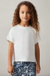 Reiss Ivory 4-9 Yrs Cotton Oversized Short-sleeve T-shirt In Ivory